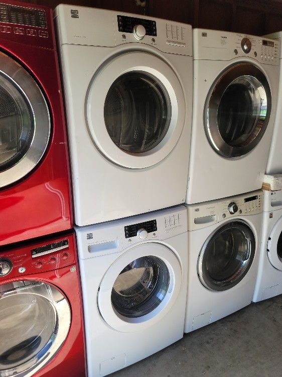 Kenmore Front Loading Washer And Stackable Gas Dryer Set