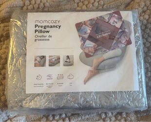 New Momcozy Pregnancy U-shaped Full Body Pillow 57” - Gray