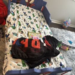Toddler Spider Man Bed With Mattress 