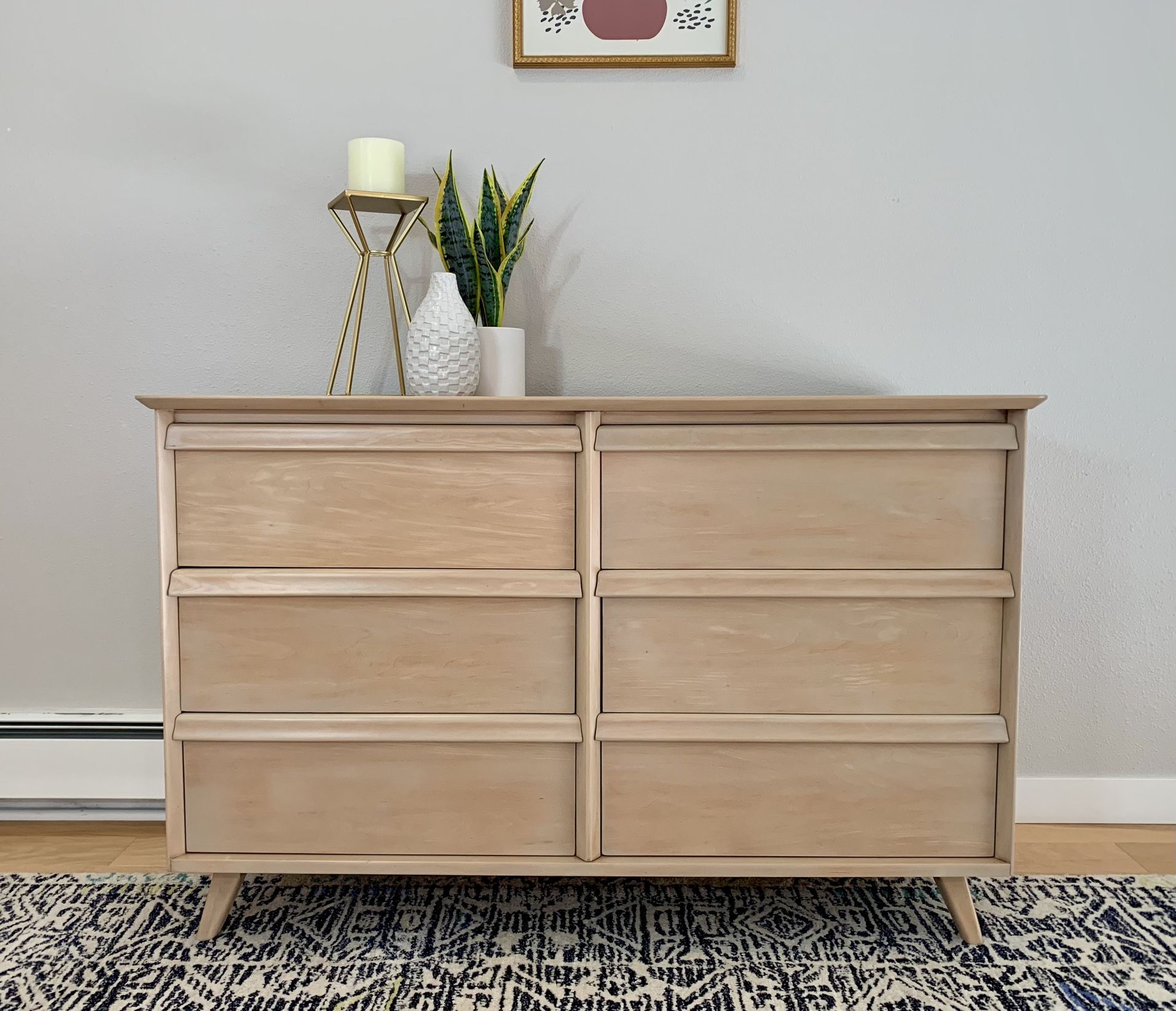 Refinished MCM Solid Wood Dresser *Delivery Available *