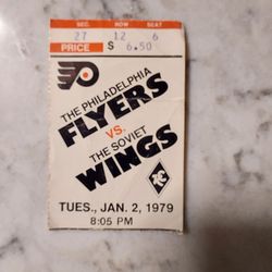 Philadelphia Flyers ys The Soviet Wings Ticket Stub