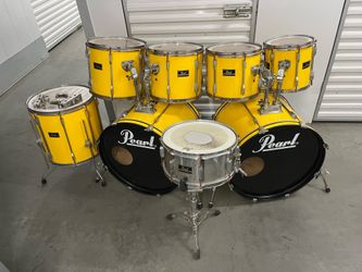 Pearl Double bass Vntg drum kit, time capsule, comes w hardware