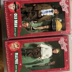 NECA A CHRISTMAS STORY RALPHIE + OLD MAN 8” CLOTH ACTION FIGURES FIGURE SET OF 2