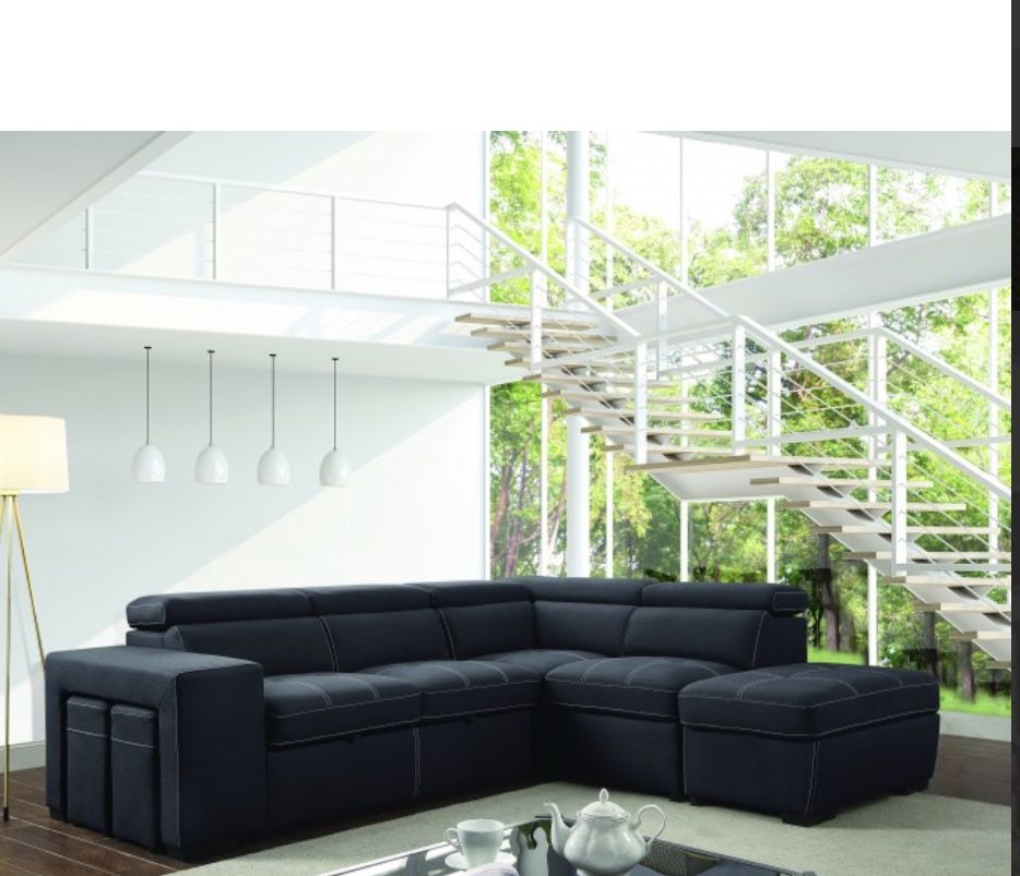 New Contemporary Sleeper Sectional Couch Only $50 Down Payment