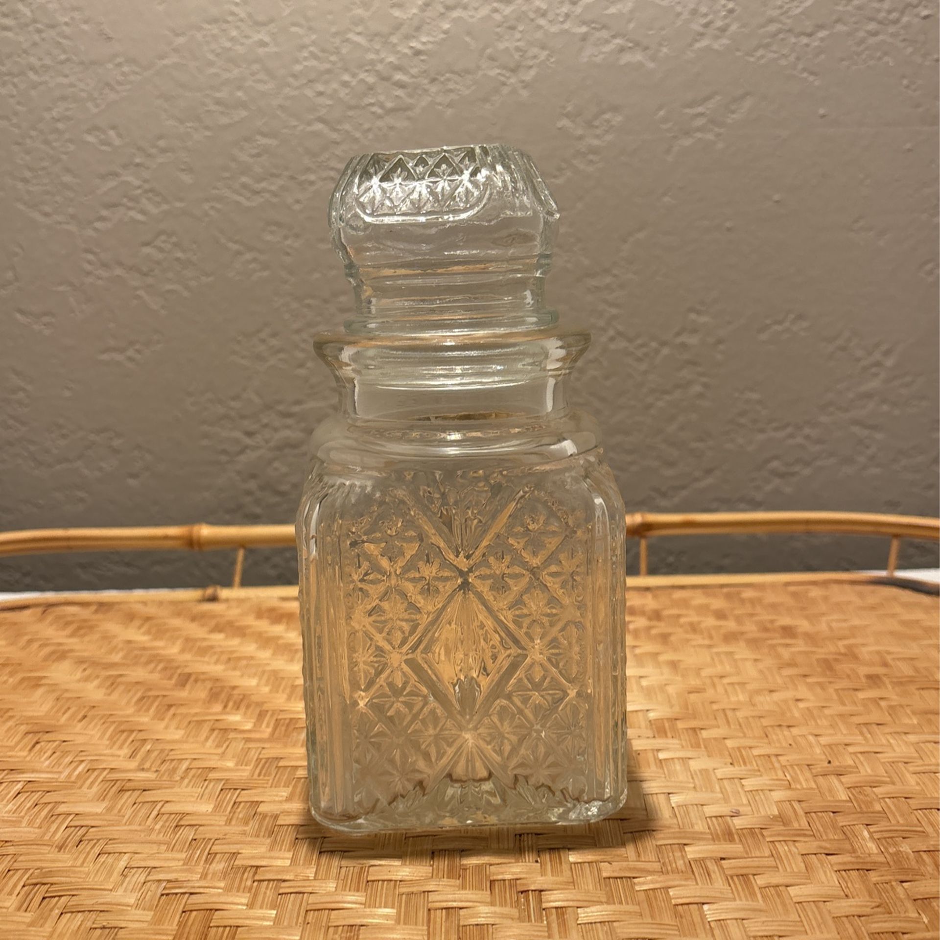 Vintage Antique Decorative Pressed Glass Candy Jar