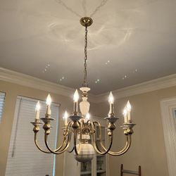 Brass And Ceramic retro chandelier