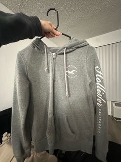 Hollister gray full-zip hoodie