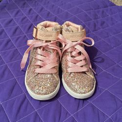 Girls Sketcher’s Shoutouts Sparkle High Top Shoes