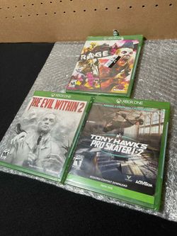 New The Evil Within 2, Tony Hack's Pro Skater 1+2, and Rage 2 Game Bundle for Xbox One S/X or Series S/X