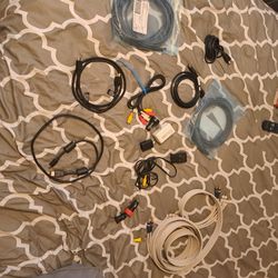 Lott Of High Def Hdmi Cables And Rca Cables