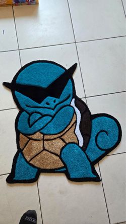 NEW SQUIRTLE POKEMON TUFTED RUG