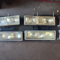 90-00 OBS Headlights, Turn Signals, and Marker Lights, $50 For All.