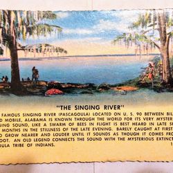 Mississippi~The Singing River Pascagoula On US 90~Indian Legend~Vintage Linen PC


 Thumbnail