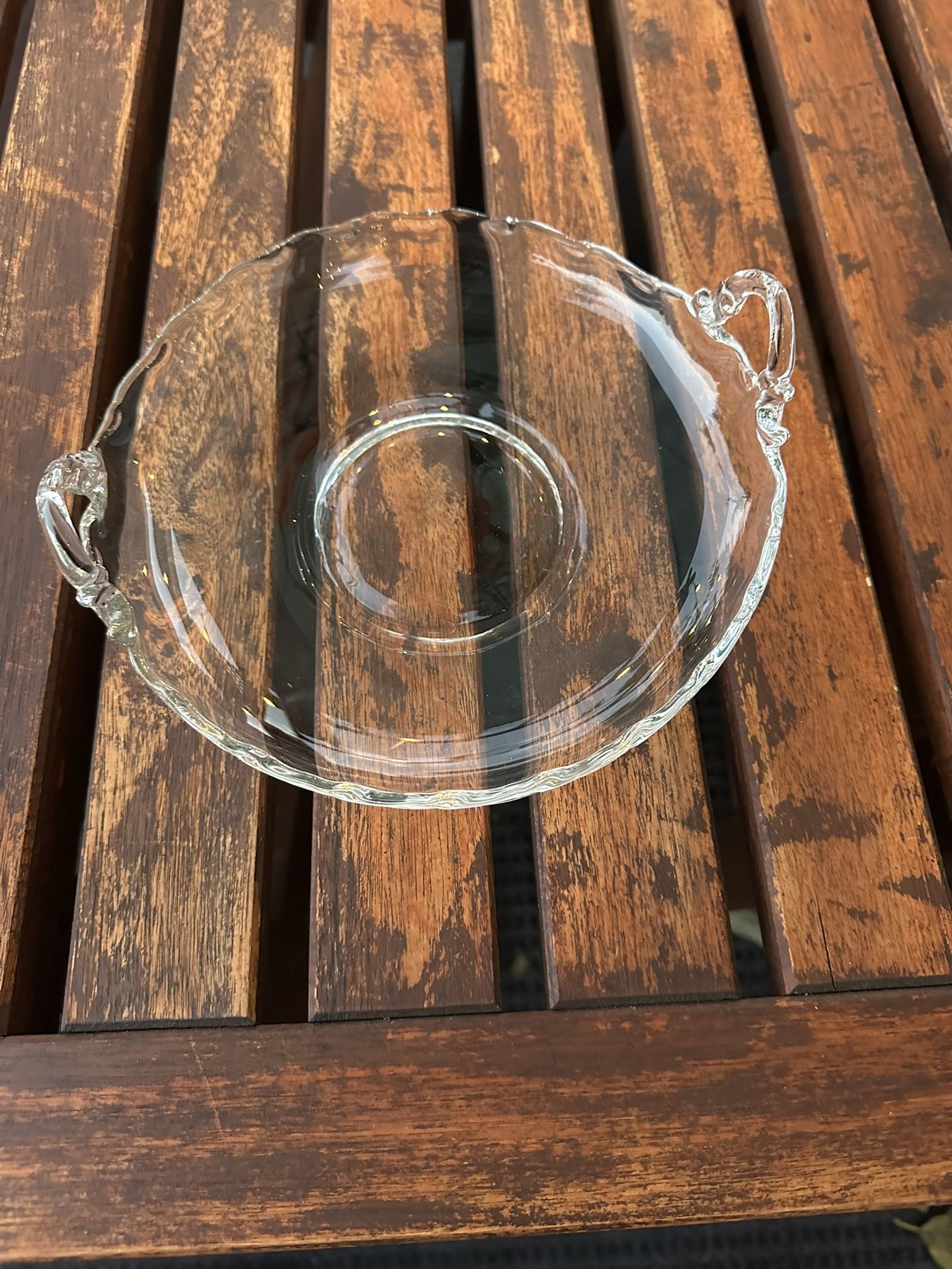 Vintage Fostoria Century Pressed Glass Tray And Sugar Bowl