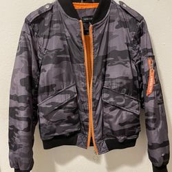Black/Grey Bomber Jacket Size Small 