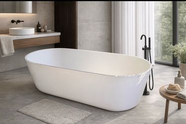 White Oversized Soaker Tub