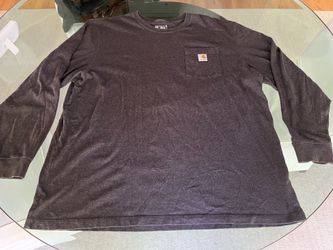 Gray Carhartt Long Sleeve Shirt 2XL