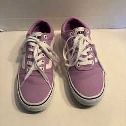 Vans Ward Lace Up Side Strip Trainers Lavender Womens Size 7.5