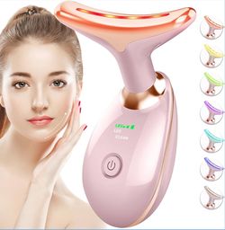 Red-Light-Therapy-for-Face-and-Neck, 7 Color Face Massager Tool