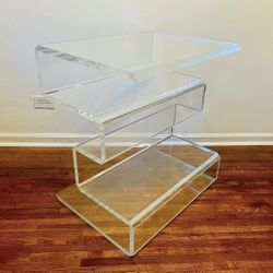 1978 Modern Signed Jeffrey Bigelow Acrylic Table Base 