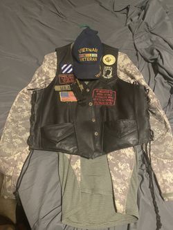POW Leather Army Jacket