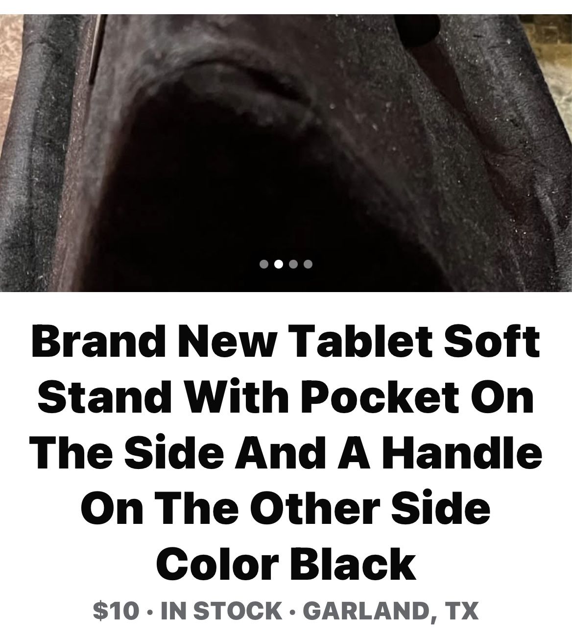 Brand new Soft Tablet Stand With Pockets Cash Only