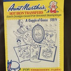 Aunt Martha’s Hot Iron Transfers #3819 A Gaggle of Geese