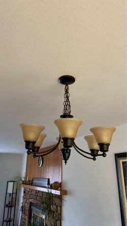 Dining Room Lamp, Black Brass