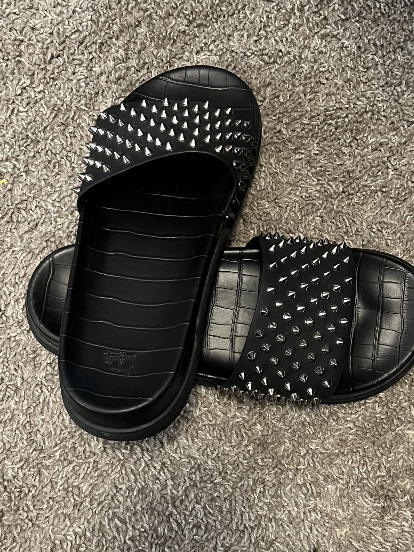 Mens Replica Red Bottom Slides
