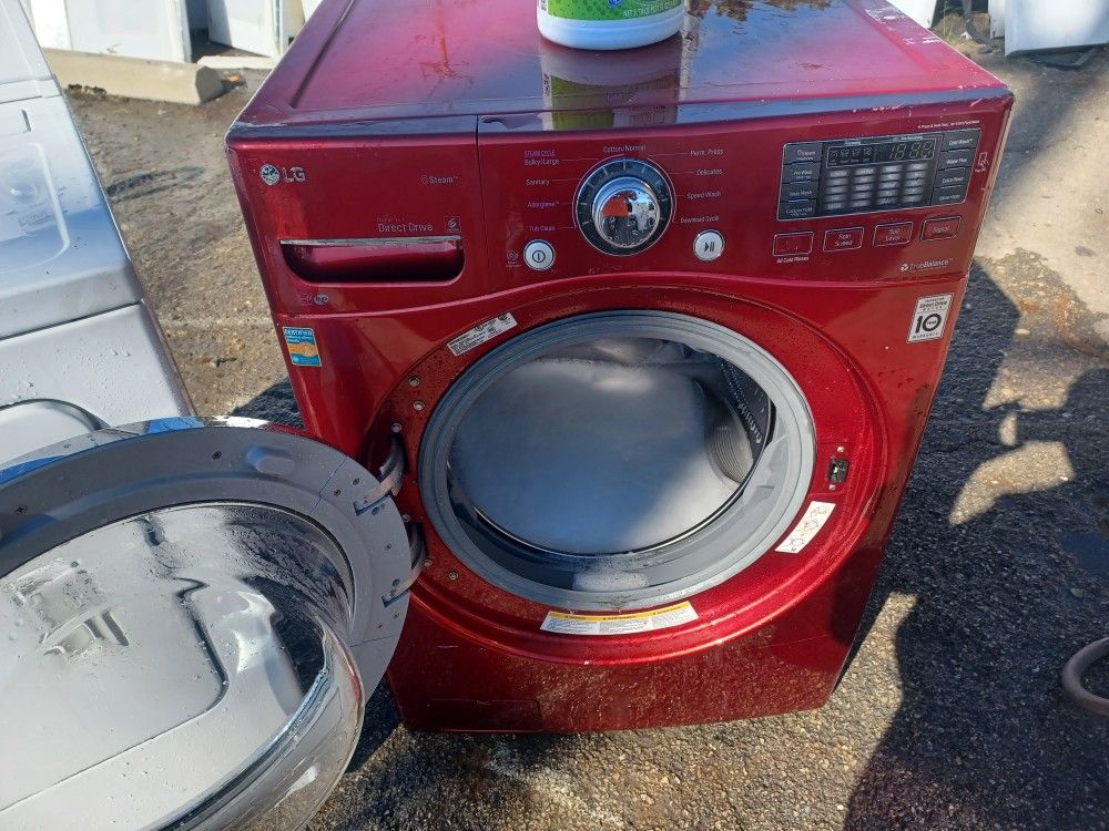 LG heavy duty washer works.Good ninety day warranty free delivery