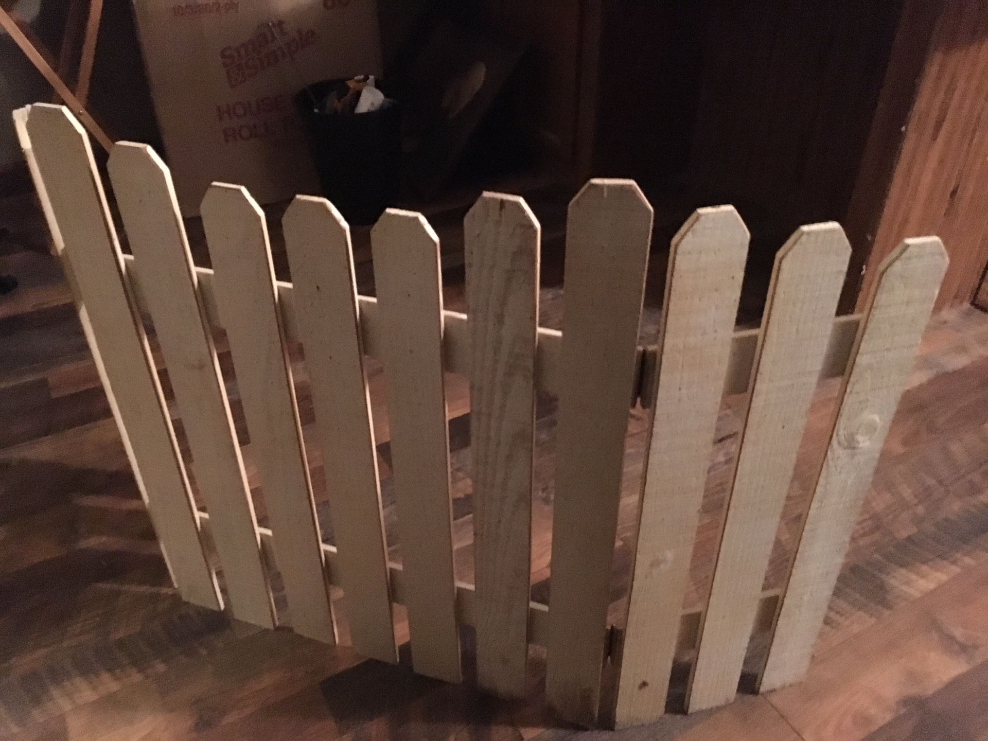 Distressed folding decorative fence