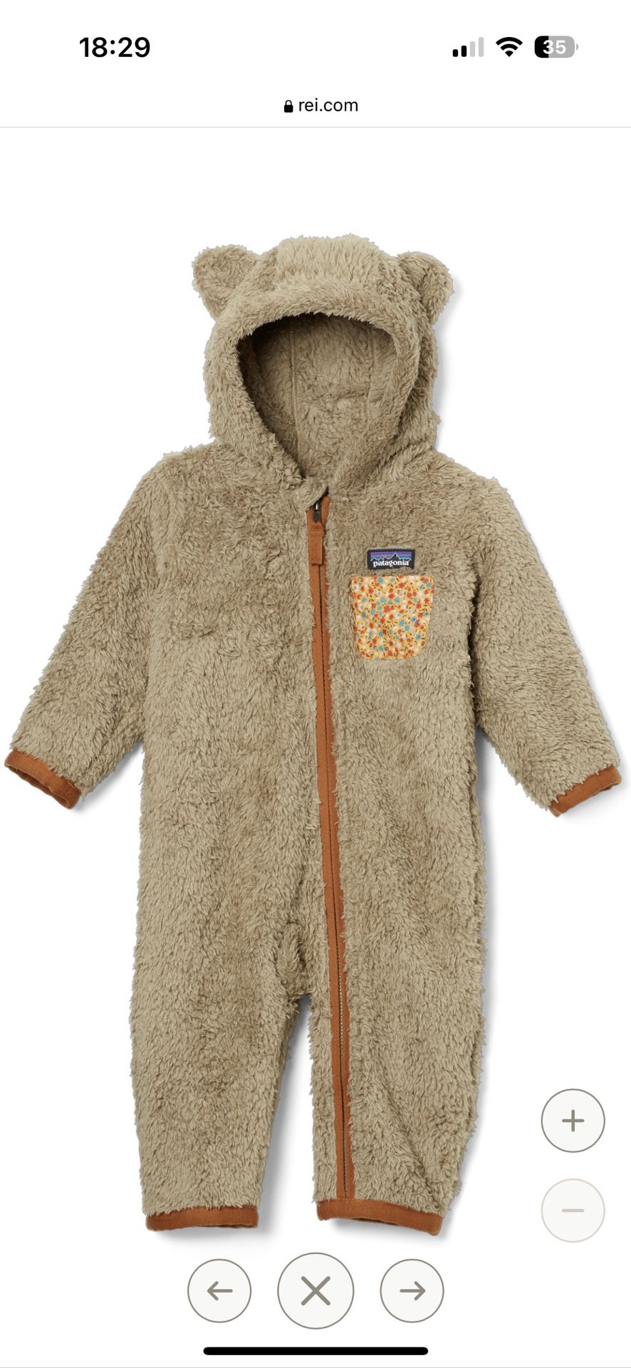 Patagonia Furry Friends Bunting Suit Winter - Infants' 12 - 18 Months