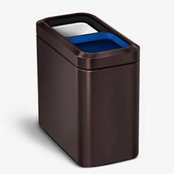 SimpleHuman 5.3 gal open trash/recycling container