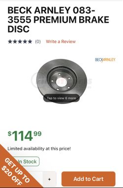 BECK ARNLEY 083-3555 PREMIUM BRAKE DISC