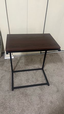 C-Shaped Side Table wood top  with Metal Frame full details in the photo gallery pickup Gaithersburg md20877