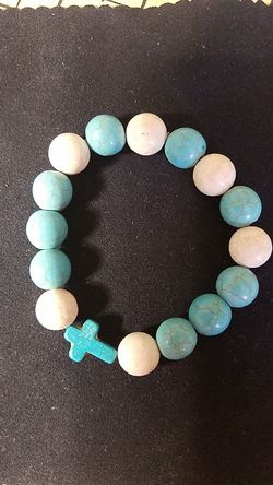 Men beaded cross bracelet