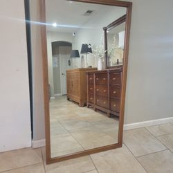 Vintage  Wood Mirror 