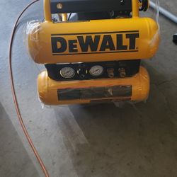 DEWALT D55154 1.1 HP Continuous 4 Gal Electric Wheeled Dolly-Style Air Compressor with Panel

