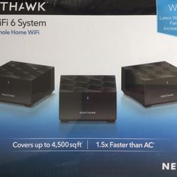 Netgear Nighthawk Mesh Wi-Fi 6 System  MK63-100NAS (3 Pack) Wireless Router