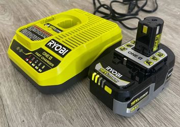 RYOBI ONE+ 18V 4Ah High Performance Battery & Fast Charger Starter Kit Open Box