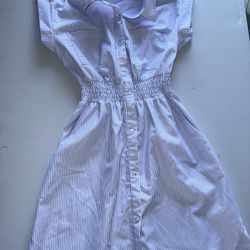 Monteau Blue Smocked Midi Dress