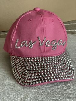 Pink Rhinestone Las Vegas Cap Hat