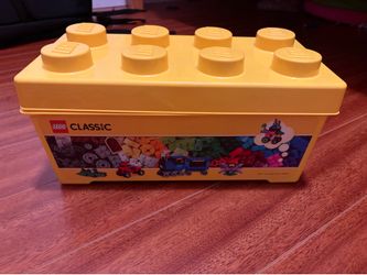Assorted Bulk LEGO Lot in Classic Yellow Brick Storage Tub