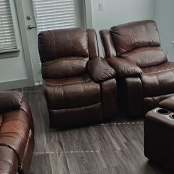 Brown Leather Sofa Sectional 