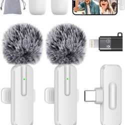 NEW 2pc Pack Wireless Mini Microphone for iPhone