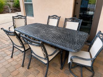 Aluminum Patio Dining Set with 6 Chairs