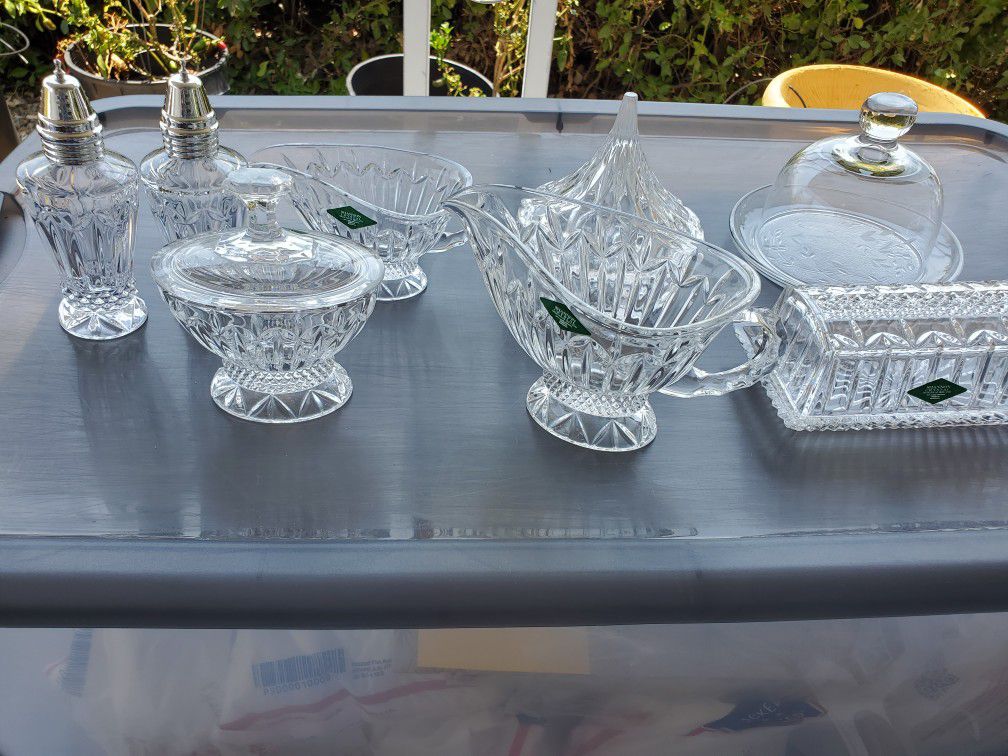 Shannon Irish Crystal Lot - Rare Olympia Pattern And More 