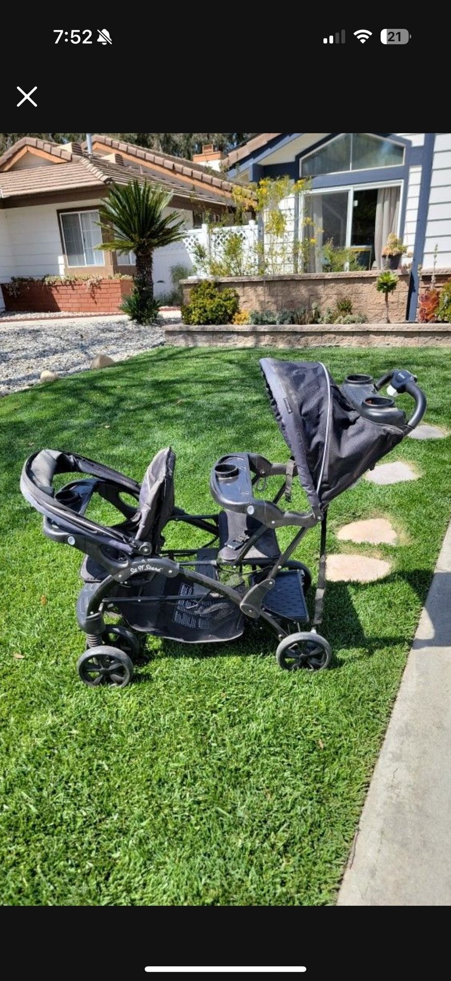Sit N Stand Double Stroller - Lightly Used 