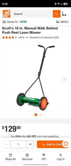 Scotts Outdoor Power Tools 2607-16S 16-Inch 7-Blade Push Reel Lawn Mower