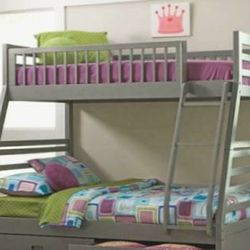 Ashton Grey Twin-over-full Bunk Bed
